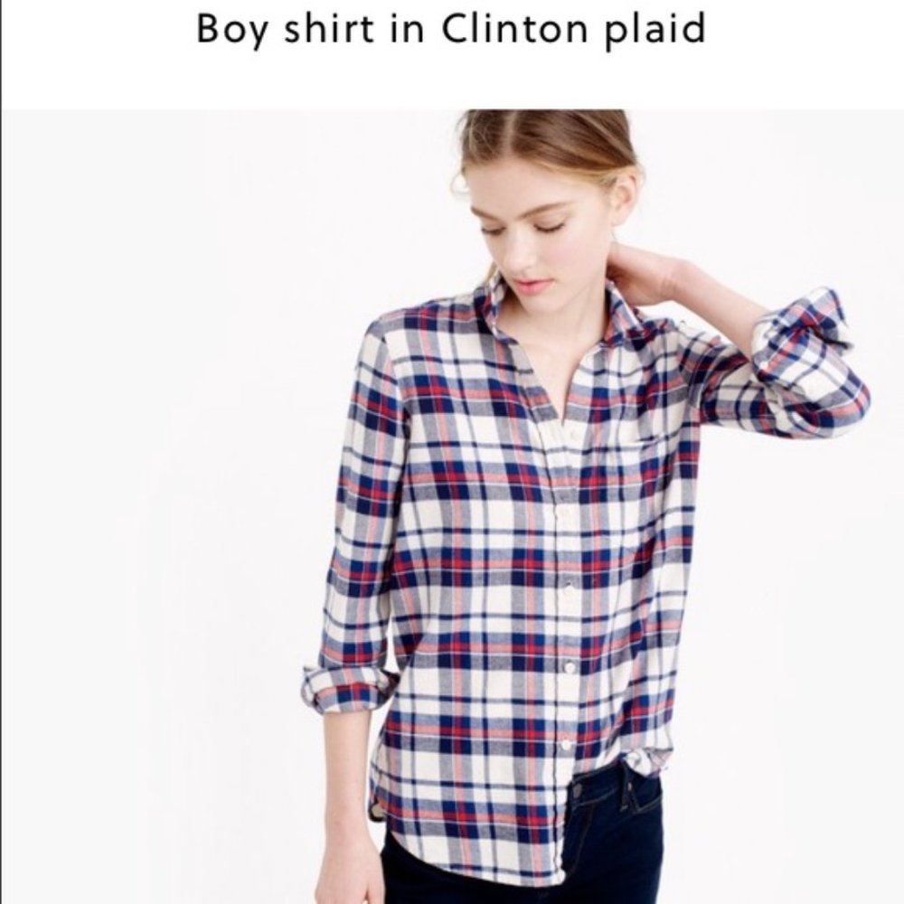 J.Crew Boy Shirt in Clinton Plaid